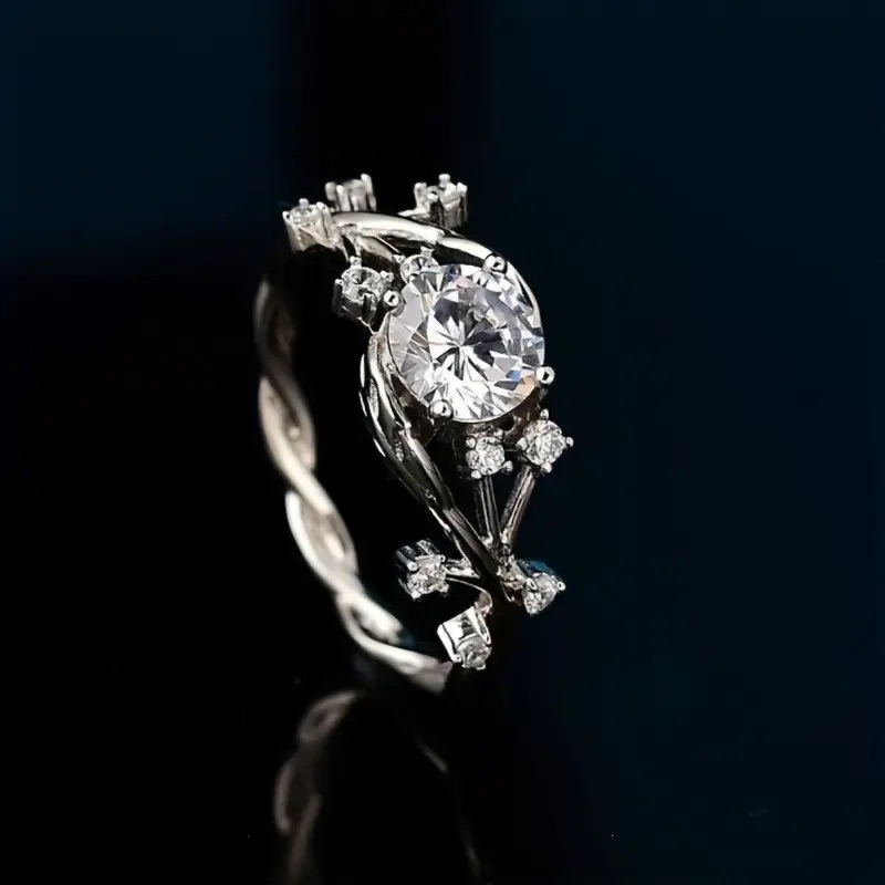 Moissanite Silver Ring 135$